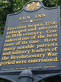 Sun Inn. Erection begun, 1758; enlarged and altered in 19th century. Considered one of the best inns of its time. Here many notable patriots and military leaders of the Revolutionary War period were entertained.