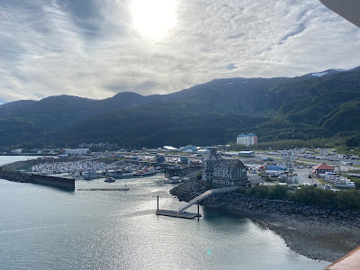 Town of Whittier Alaska from cruise ship deck