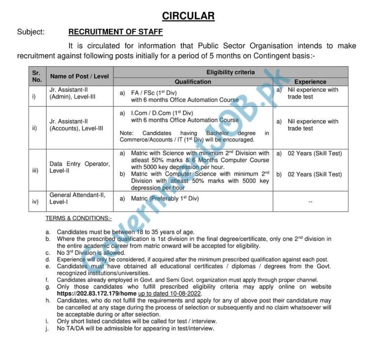 Pakistan Atomic Energy Commission Jobs 2022