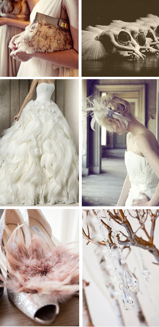  feathery accents with soft shades of French blue pink and gold