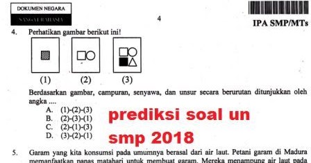Prediksi soal  Un  IPA SMP 2019 Pdf Info Guru Terbaru