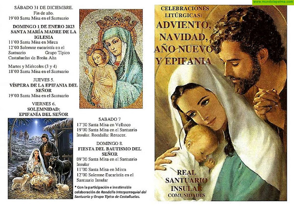 Programa de Navidad 2022 Santuario de Ntra. Sra. de Las Nieves Santa Cruz de La Palma
