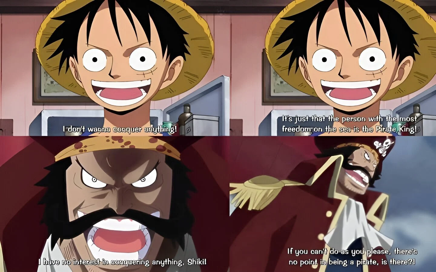 Luffy and Roger have same ideology