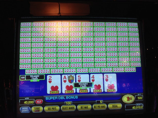 Video Poker Dealt Straight Flush on 100 Play