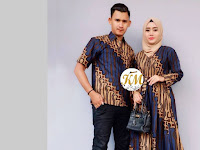 Model Baju Gamis Batik Couple Terbaru 2019