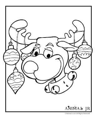 Christmas Reindeer Coloring Pages 