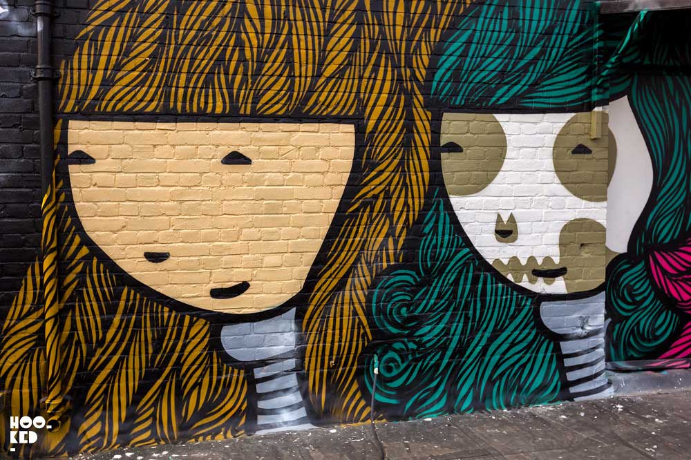 Triple Goddess London Mural by Kid Acne for Jealous Gallery's Rooftop Mural Project