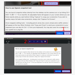 Cara ScreenShot Di Opera Browser Tanpa Add-Ons/Extensions