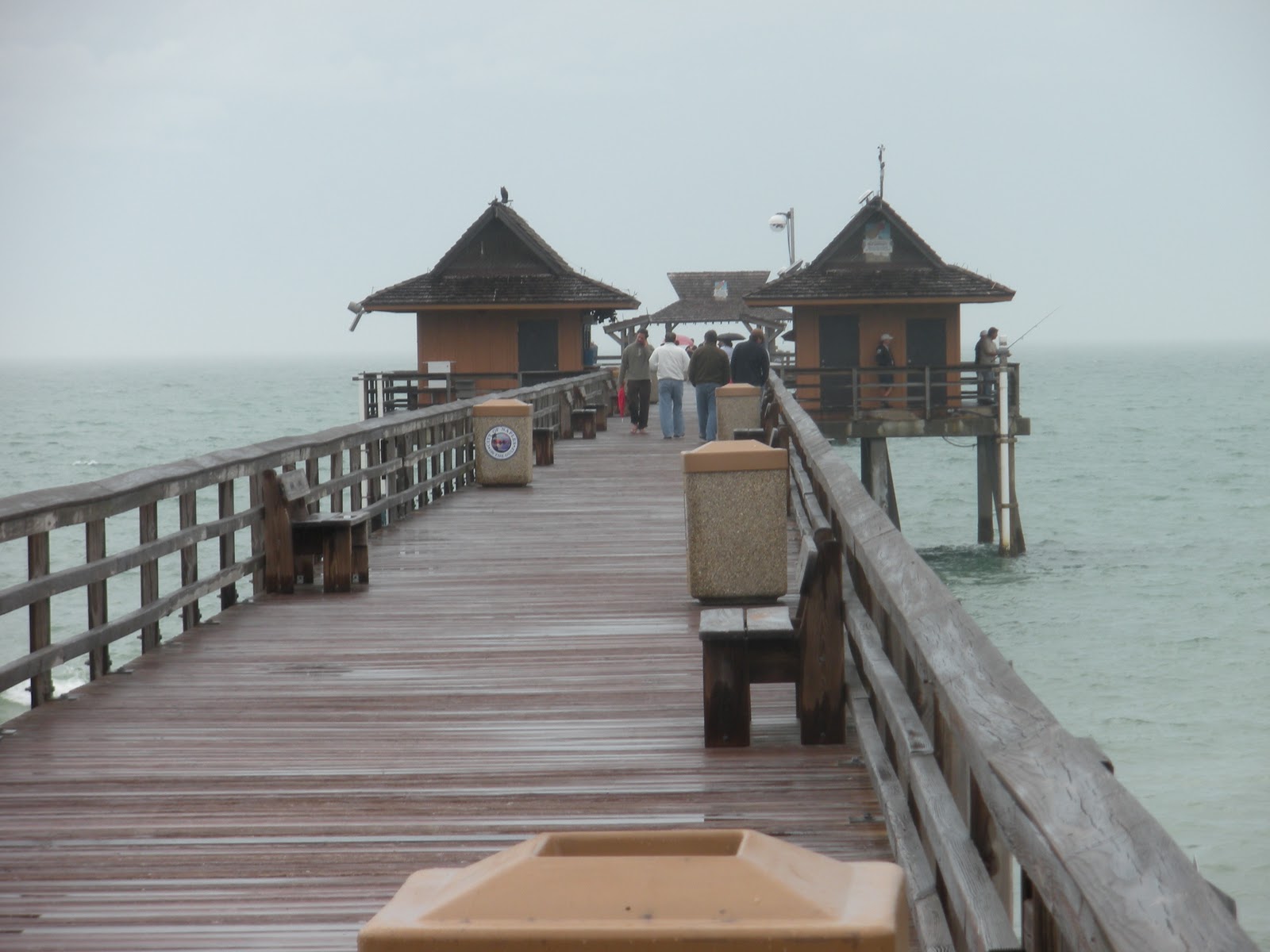 Naples Pier. Naples Pier. And a great way to end the trip. A rainbow over the lake outside