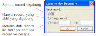 Menggabungkan Sumber Data dengan Dokumen Induk pada microsoft word