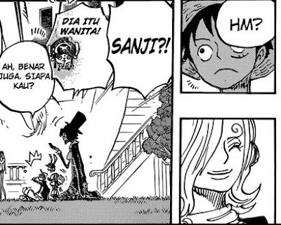 Luffy mengira Reiju adalah Sanji