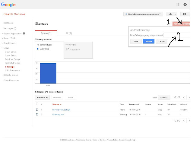 Simple Way on How To Submit Blogger XML sitemaps to Google Webmaster Tools