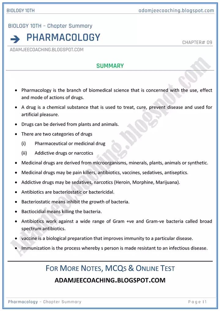 pharmacology-chapter-summary-biology-10th