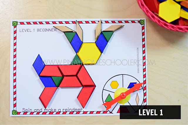 Christmas Pattern Blocks Spin and Build