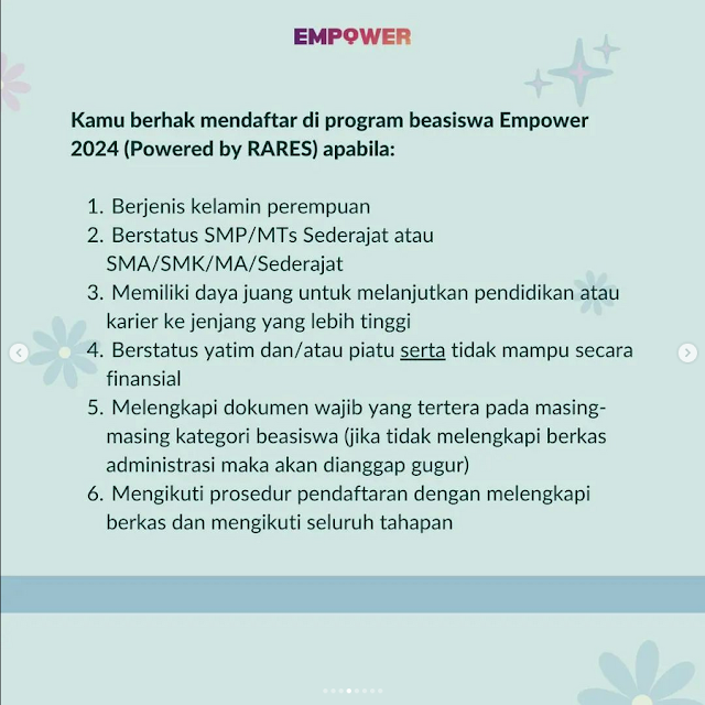 Open For Registration Beasiswa Empower 2024