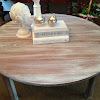Color Washing Furniture : Mixing a Color Wash Using Websters Chalk Paint Powder ... - Gray dresser with orange knobs.