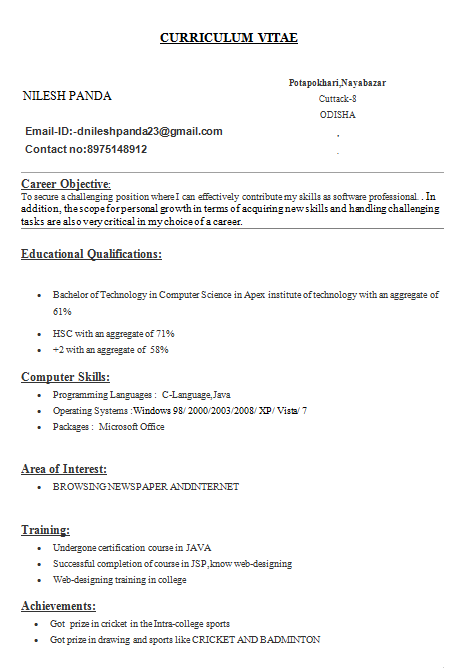 Resume For Bba Students Simple+Resume+For+Engineering+Students