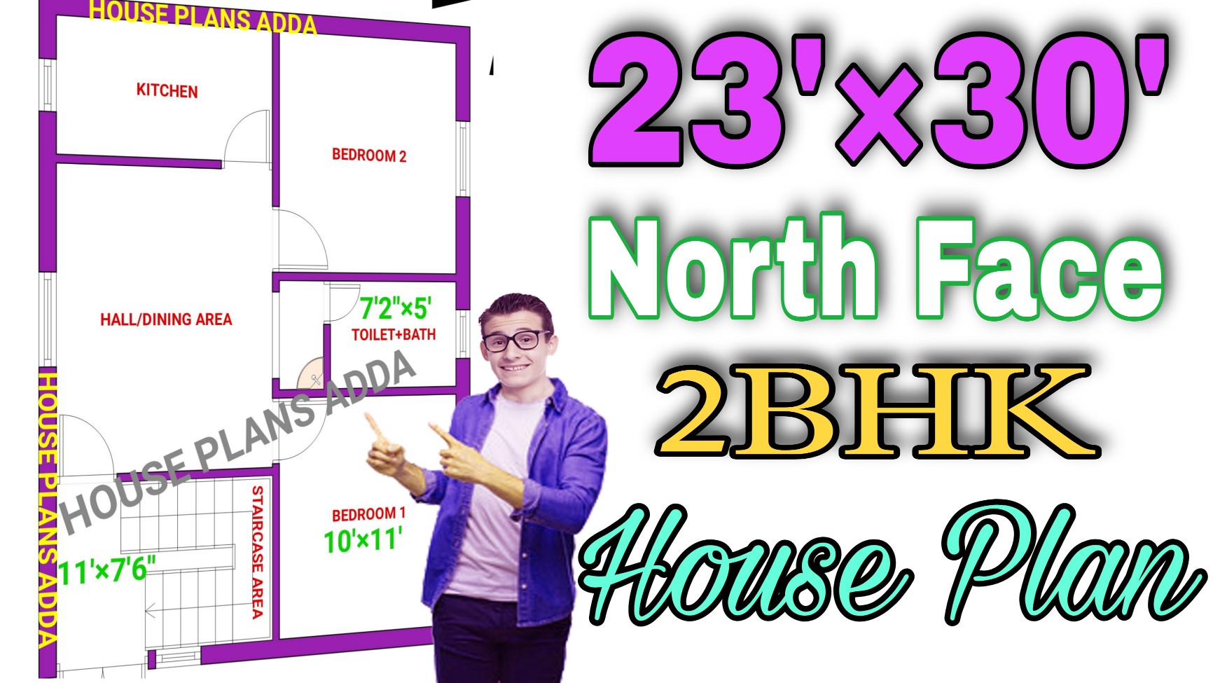 23×30 2bhk north facing house