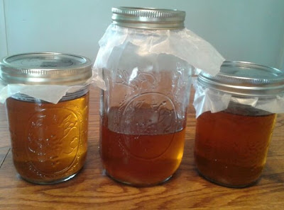 Decanted, finished syrup