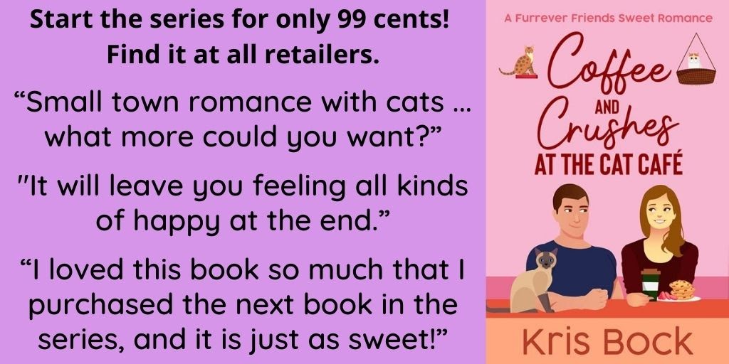 Sweet Romance at a small-town cat café - Book 1 is 99 cents and Pride and Prejudice at The Cat Café is coming soon. Plus get a free #SweetRomance novella! #Romance #BookBuzz #MFRWorg