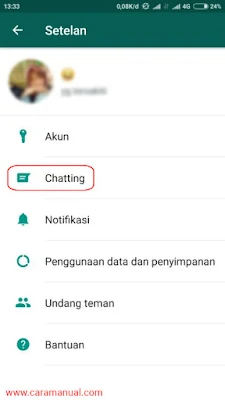 Setelan Chatting