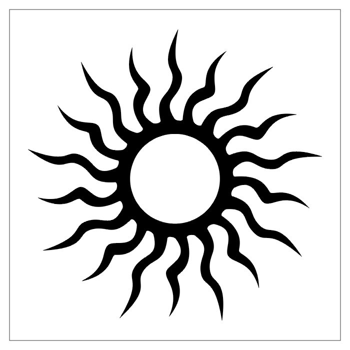 Tribal Sun Tattoo designs are commonly used 