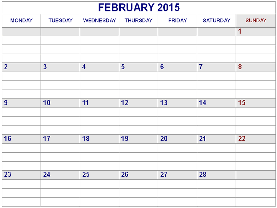 A4 Yearly Calenders 2015 | Search Results | New Calendar Template Site