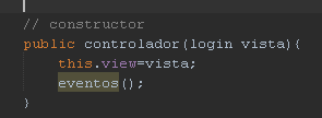 metodo contructor controlador.java