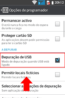 programador android depuracao usb