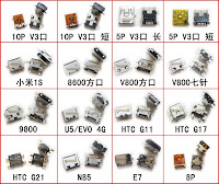 Model konektor charge/ plugin charge V3 universal