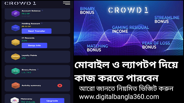 Crowd1 কি? | Crowd1 A2Z | Crowd1 থেকে কিভাবে টাকা ইনকাম করব?