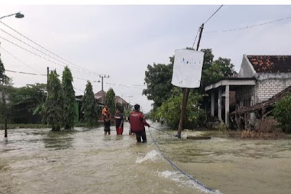 12 desa di Gresik banjir terdampak luapan kali Lamong 