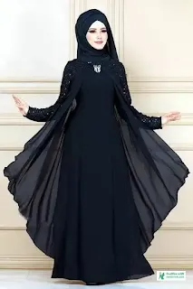 Round burka design - burka design picture 2023 - new burka design - hijab burka design picture - borka design 2023 - NeotericIT.com - Image no 10