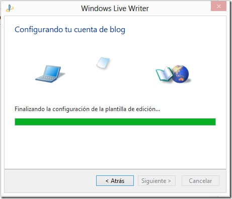 Guardando la configuración y los archivos de estilo del blog