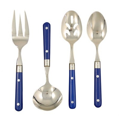 blue serveware