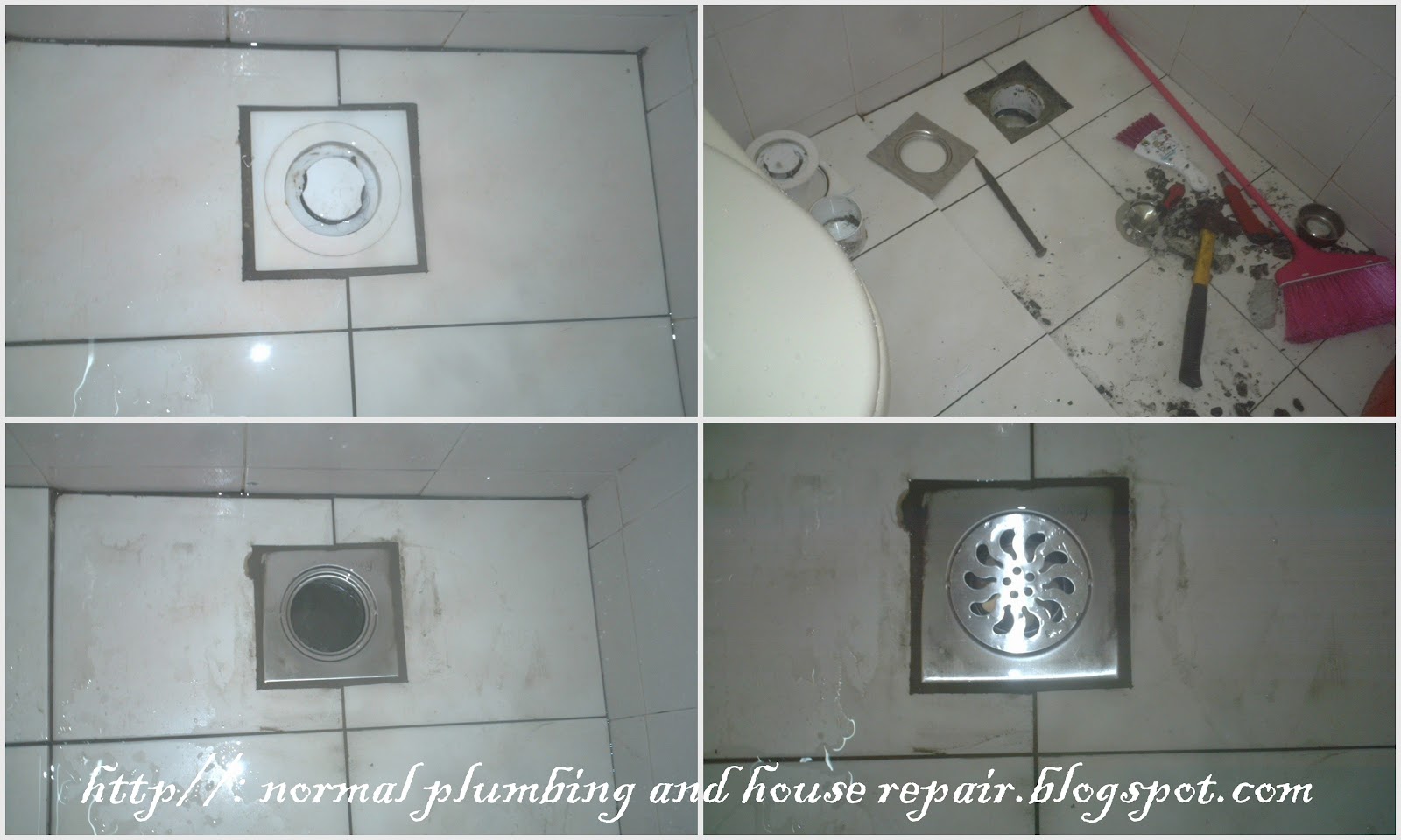 NORMAL PLUMBING: floor trap lama tukar baru