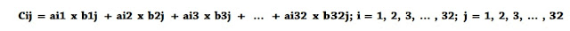 VHDL code for matrix multiplication