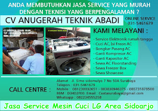 Jasa Service Mesin Cuci LG Area Sidoarjo 