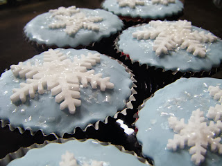 Navidad, Cupcakes Copos de Nieve