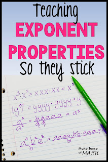 he exponent properties tin flame hold out super confusing for students if they do non brand feel of th Make Sense of Exponent Properties