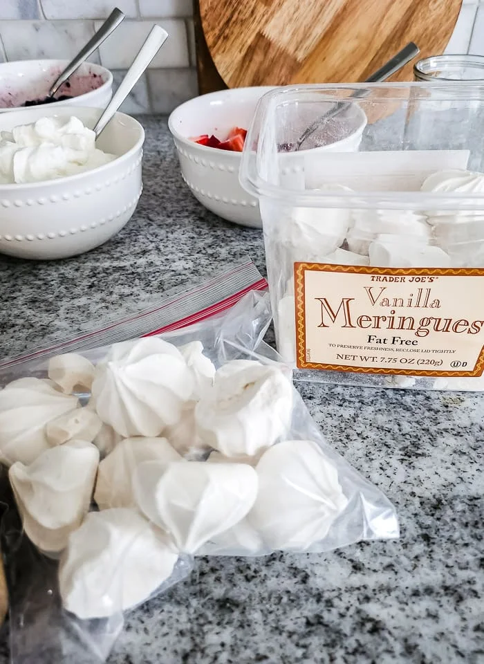 vanilla meringues from Trader Joe's