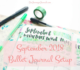 September 2018 Bullet Journal Setup