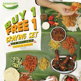 Bananabro Buy 1 Free 1 Craving set at Berjaya Times Square Kuala Lumpur (4 May - 6 May 2018)