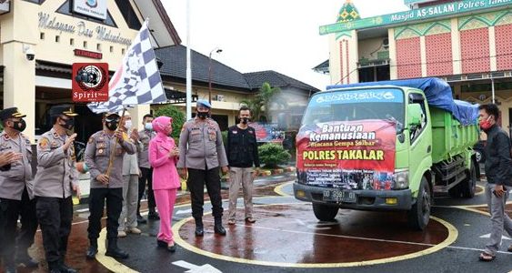 Kapolres Takalar Kirim Bantuan Logistik Untuk Korban Gempa Bumi Sulbar