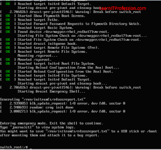 how to reset root password on red hat 7