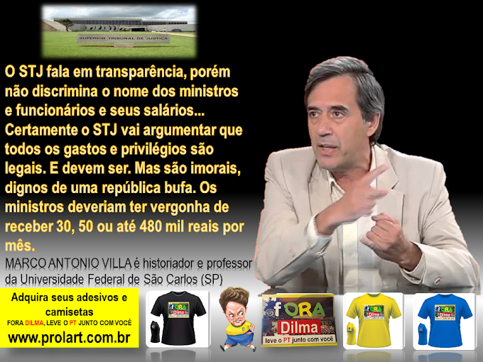 Supremo Tribunal de Justiça mais uma instituição que envergonha o Brasil_ "FAÇAM O QUE MANDAMOS, MAS NÃO FAÇAM O QUE NÓS FAZEMOS, METEMOS A MÃO NO DINHEIRO DA NAÇÃO NA MAIOR CARA DE PAU"