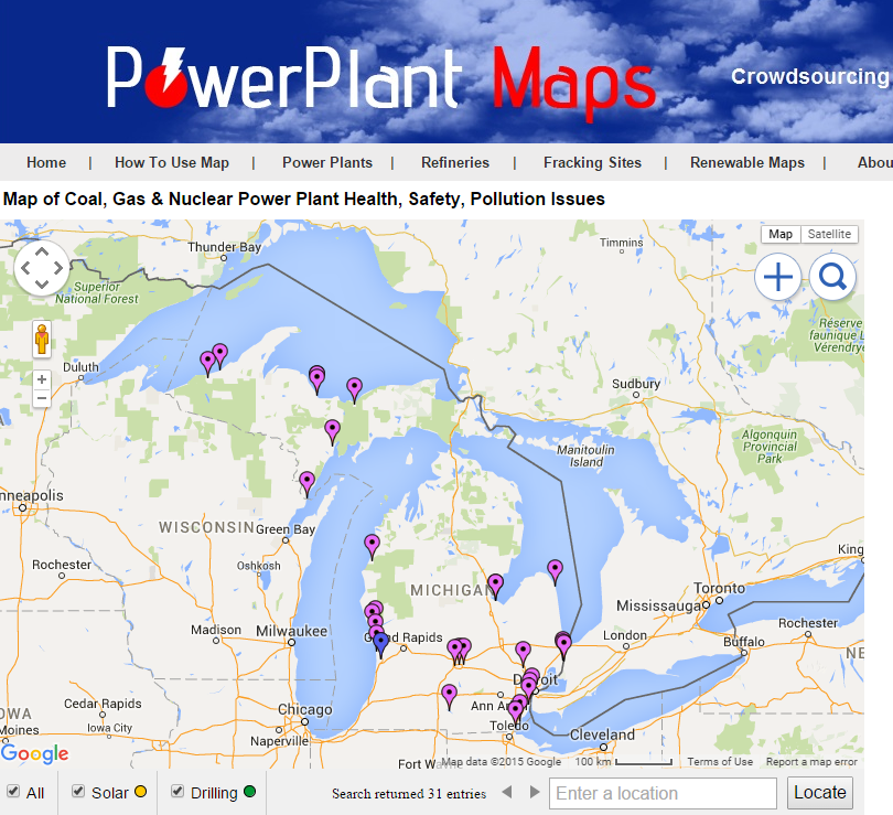Nuclear Power Plants In Michigan Map Map of Coal Power Plants in Michigan to Shutdown by 2020