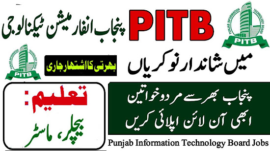 Punjab Information Technology Board PITB Jobs 2024 Online Apply
