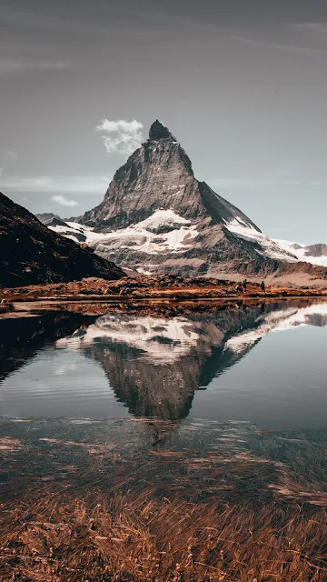 Mountain, Lake, Reflection, Nature 4k Wallpaper