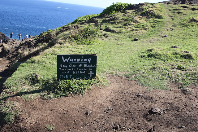 Nakalele Blowhole warning